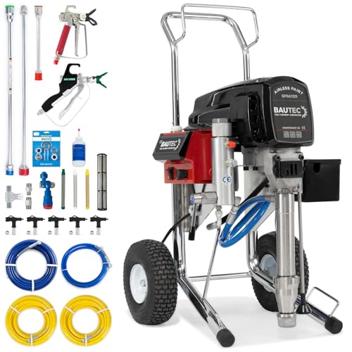 BAUTEC Airless-Gerät 384 » Farbsprühgerät mit Kolbenpumpe » auch für Spritzspachtel » Förderleistung bis 6,3 L/min, 4.000 Watt von BAUTEC TOOLS EQUIPMENT CONSTRUCTION