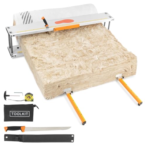 BAUTEC Dämmstoffschneider ISO-QUICKCUT + Dämmstoffmesser » optimiert für Rollenware » schneidet Glaswolle, Steinwolle, Mineralwolle, Klemmfilz von BAUTEC TOOLS EQUIPMENT CONSTRUCTION