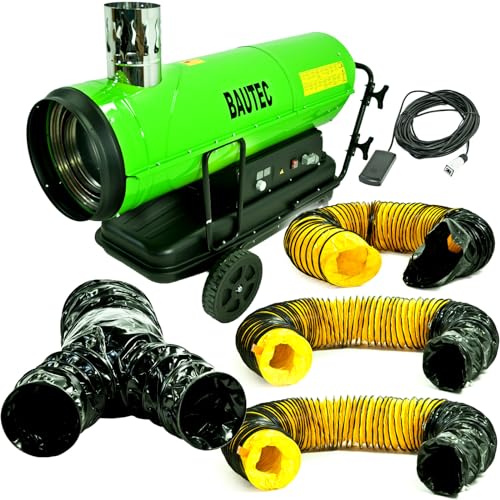 BAUTEC Ölheizgebläse 80 KW » Profi-Set inkl. 3 Schläuchen, Y-Verteiler, ext. Thermostat » Heizkanone » Dieselheizer » Ölheizer von BAUTEC TOOLS EQUIPMENT CONSTRUCTION