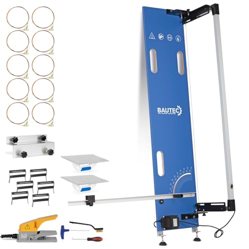 BAUTEC Styroporschneider GAZELLE Modell 2.1 » 200 Watt » Tischgerät mit Standnoppen » Schnittlänge 1.300mm » Inkl. 10 Schneidedrähte und Schleifraspel » Heißdrahtschneider » Hartschaumschneider von BAUTEC TOOLS EQUIPMENT CONSTRUCTION