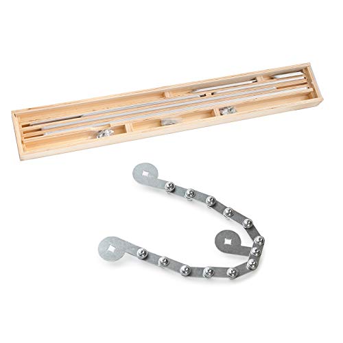 BAUTEC Winkelschablone » Set mit 13 Aluschienen + Rundungselement im Holzkoffer » Treppen-Schablone » Treppenlehre » Winkelmesser von BAUTEC TOOLS EQUIPMENT CONSTRUCTION