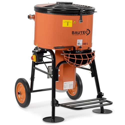 BAUTEC Zwangsmischer 100 L Trommel » 1,1 KW / 230 V » Mischmaschine für Beton Zement Putz Mörtel Schüttgut » Tellerzwangsmischer » Betonmischer von BAUTEC TOOLS EQUIPMENT CONSTRUCTION