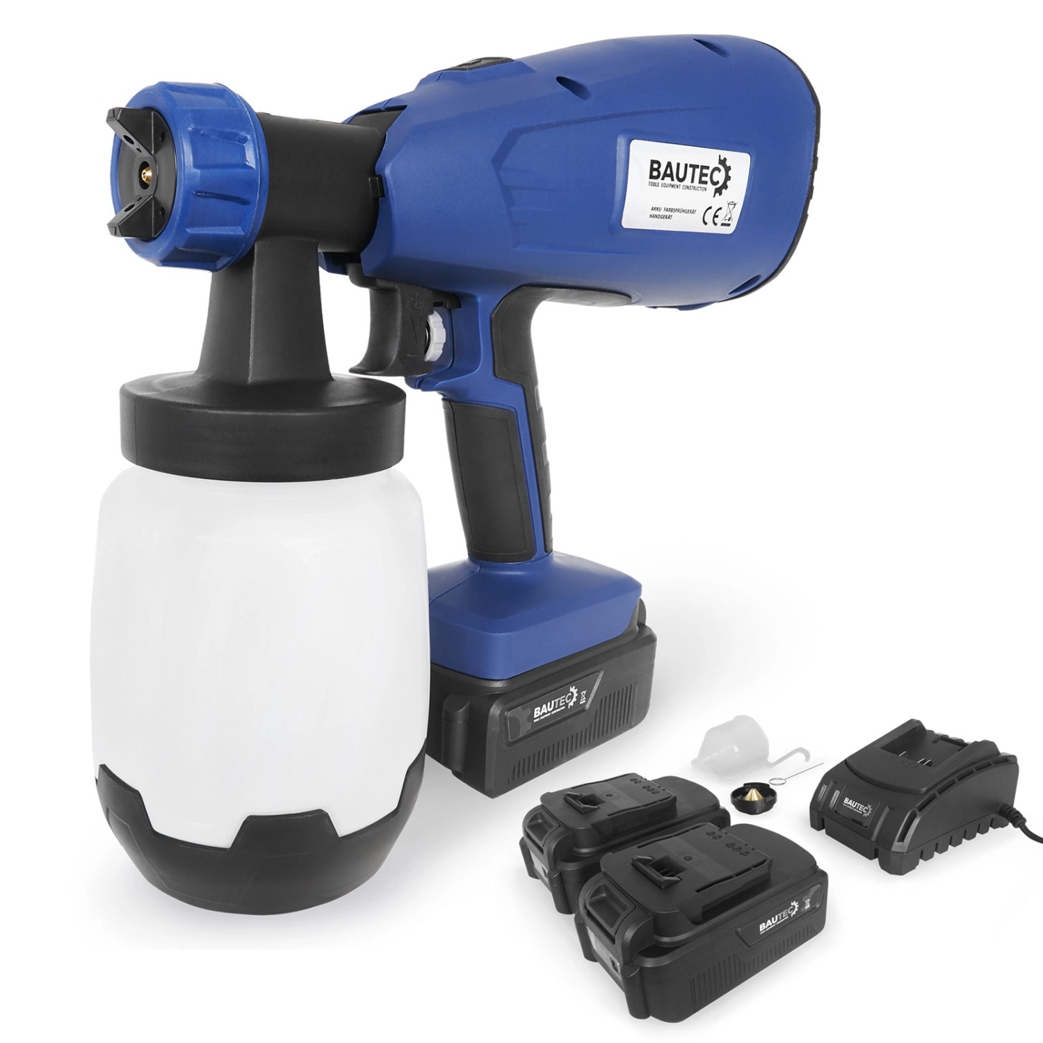 BAUTEC Akku-Farbsprühgerät inkl. 2 Akkus 1000ml 3 Sprühbilder für Farben Lacke und Lasuren BAUTEC Akku-Farbsprühgerät inkl. 2 Akkus 1000ml 3 Sprühbilder für Farben Lacke und Lasuren von BAUTEC