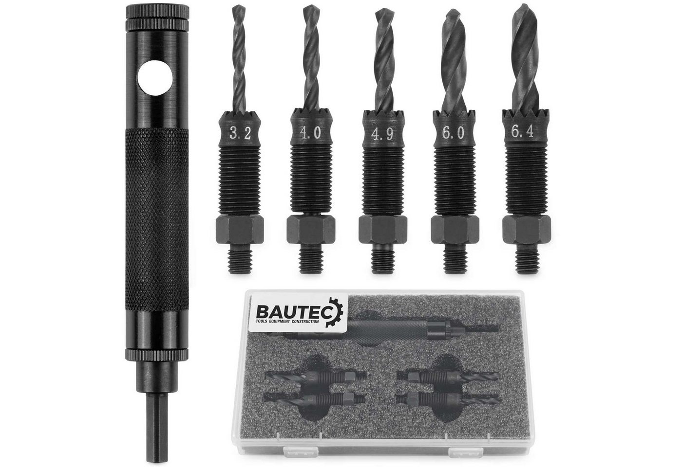BAUTEC Blindnietzange Werkzeug zum Entfernen von Blindnieten » für Blindnieten Ø 3,2-6,4 mm, Packung 15-tlg. von BAUTEC