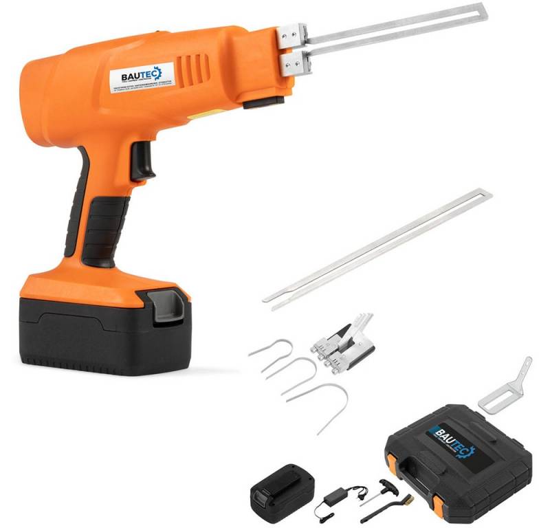 BAUTEC Heißdrahtschneider Akku-Styrocutter 200W »Set 5»2 Akkus»Klingen+Nutenschneideschlitten, 36 in v, Komplett-Set von BAUTEC