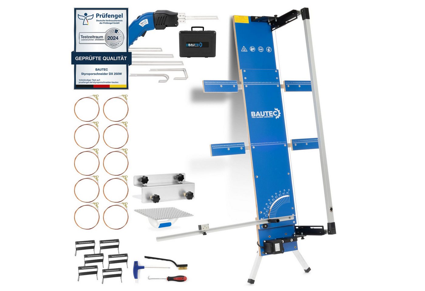 BAUTEC Heißdrahtschneider GAZELLE 3 + PROFI-STYROCUTTER 250W (Dauerbetrieb) » Styroporschneider, Kombi-Set von BAUTEC