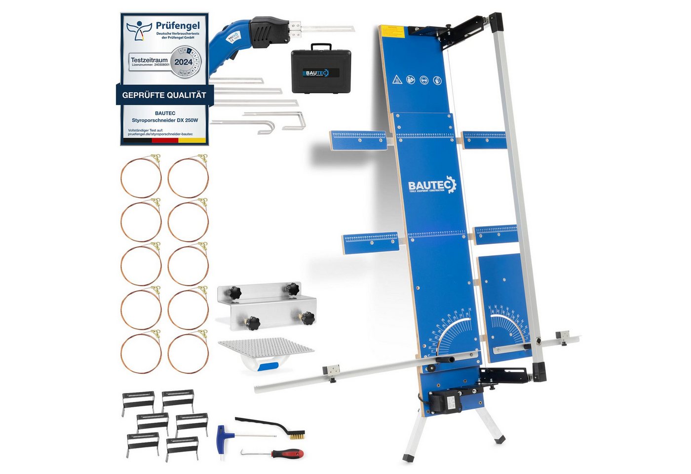 BAUTEC Heißdrahtschneider GAZELLE 4 + PROFI-STYROCUTTER 250W (Dauerbetrieb) » Styroporschneider, Kombi-Set von BAUTEC