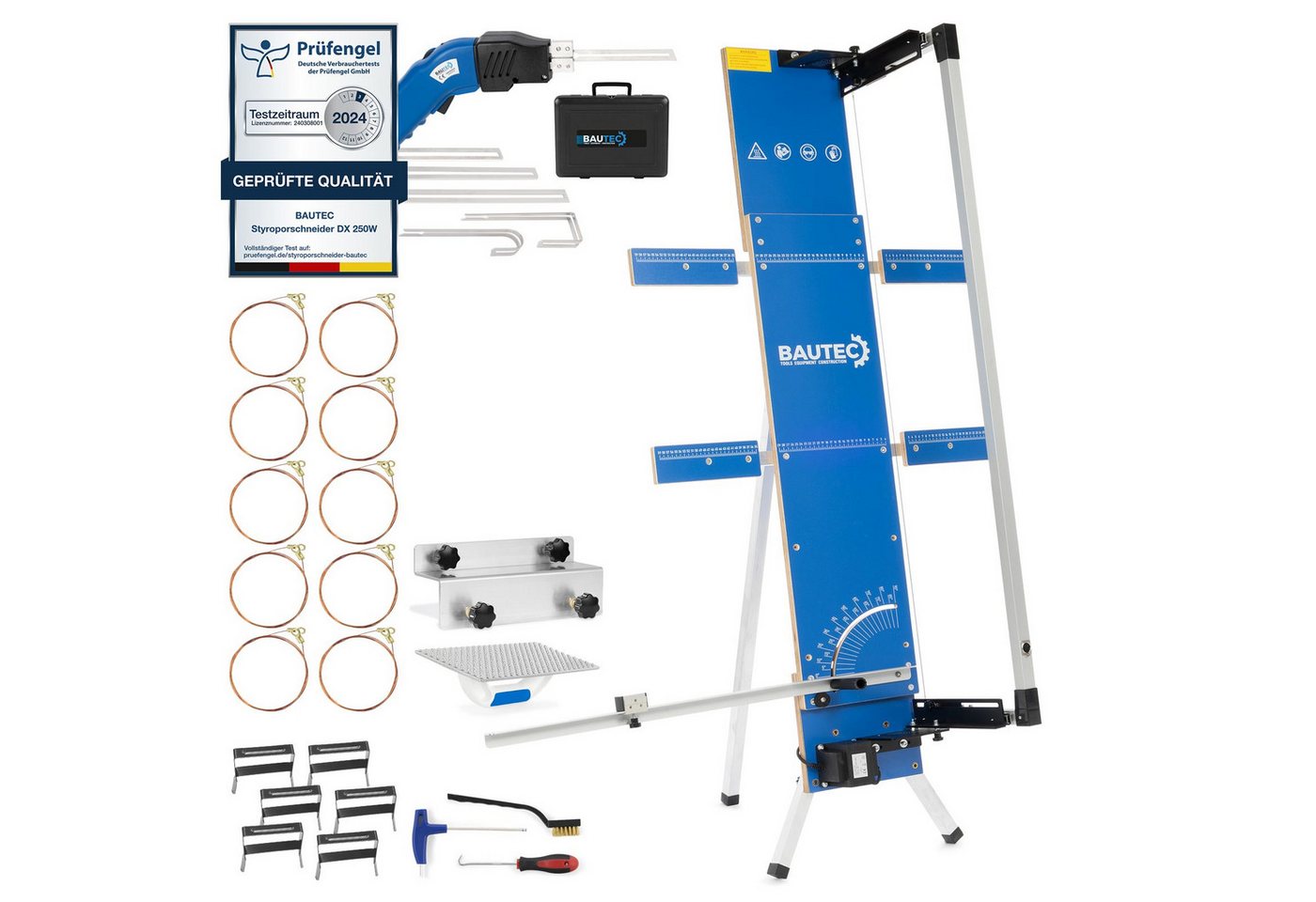 BAUTEC Heißdrahtschneider GAZELLE 5 + PROFI-STYROCUTTER 250W (Dauerbetrieb) » Styroporschneider, 230 in V, Kombi-Set von BAUTEC