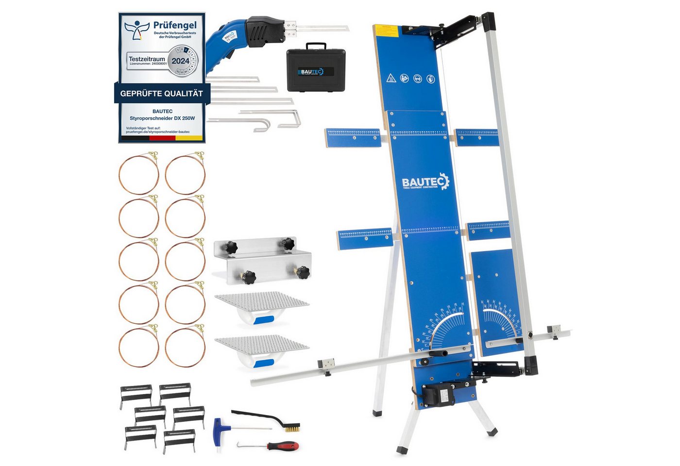 BAUTEC Heißdrahtschneider GAZELLE 6 + PROFI-STYROCUTTER 250W (Dauerbetrieb) » Styroporschneider, Kombi-Set von BAUTEC