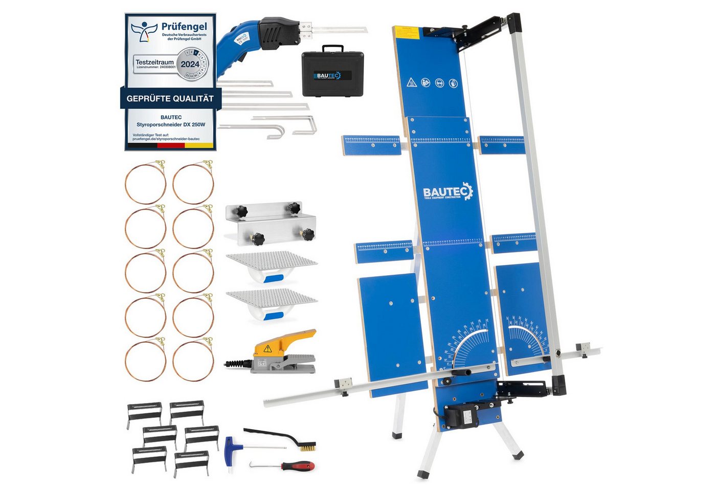 BAUTEC Heißdrahtschneider GAZELLE 7 + PROFI-STYROCUTTER 250W (Dauerbetrieb) » Styroporschneider, Kombi-Set von BAUTEC