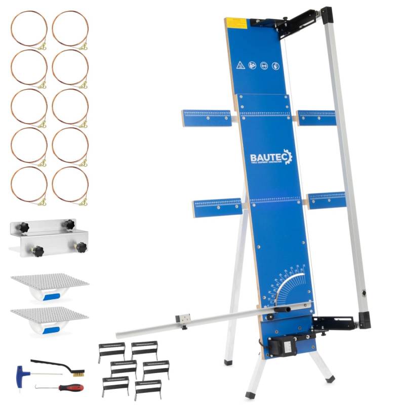 BAUTEC Styroporschneider GAZELLE 5 Heißdrahtschneider 200 W inkl. 10 Schneidedrähte Gerüsthalterung Schleifraspel von BAUTEC