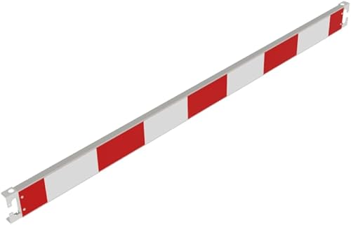 BAUZAUNWELT Absperrschranke nach TL - 2 Stück - Höhe: 100 mm - reflektierend, Folie Typ 1 - rot weiß - Länge: 1,60 m - zum vielseitigen Absperren einsetzbar - feuerverzinkt nach DIN ISO 1461 von Bauzaunwelt