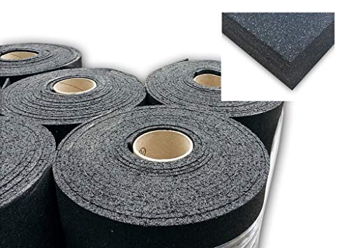 BAUZAUNWELT Antirutschmatte/Gummimatte - 1,25 m breit, 10 m lang (10 mm Dicke) von Bauzaunwelt