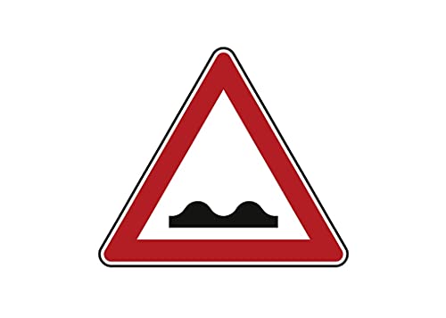 BAUZAUNWELT Verkehrszeichen Unebene Fahrbahn - nach StVO mit RAL Gütezeichen - SL 630, Flachform Alu 2 mm, Folie RA 2 von Bauzaunwelt