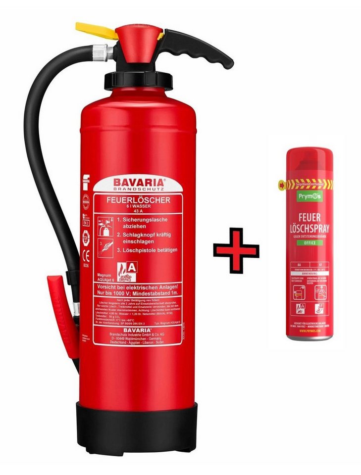 BAVARIA Brandschutz Schaum-Feuerlöscher Brandschutzduo für jeden Haushalt, Wasser und Schaummittel, Für Brände in Haushalt und Küche BAVARIA Brandschutz Schaum-Feuerlöscher Brandschutzduo für jeden Haushalt, Wasser und Schaummittel, Für Brände in Haushalt und Küche von BAVARIA Brandschutz