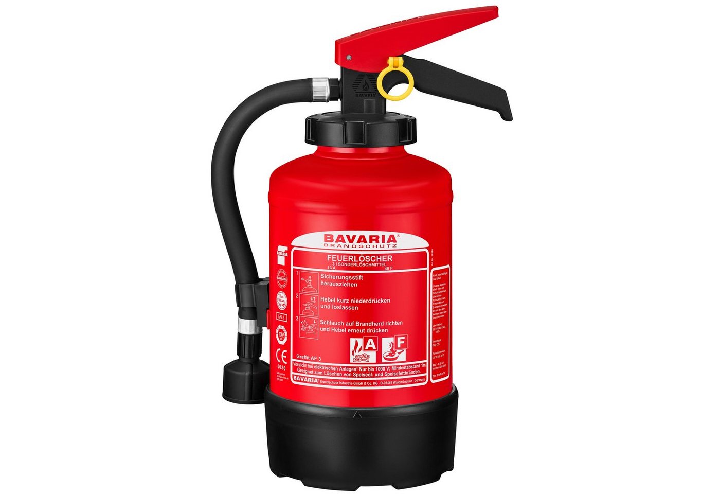 BAVARIA Brandschutz Schaum-Feuerlöscher Graffit AF 3, Fluorfreies Spezialschaummittel, Fettbrandfeuerlöscher BAVARIA Brandschutz Schaum-Feuerlöscher Graffit AF 3, Fluorfreies Spezialschaummittel, Fettbrandfeuerlöscher von BAVARIA Brandschutz