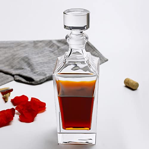 BAWAQAF Whiskykaraffe, Likör-Dekanter, Dekanter für Alkohol, Kristallkaraffe, für Whiskey, Bourbon-Dekanter, Scotch-Dekanter und Likör von BAWAQAF