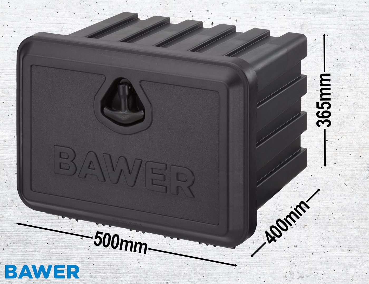 BAWER Aufbewahrungsbox Evolution Line, Unterbaubox Staubox Anhängerkiste Staukasten von BAWER