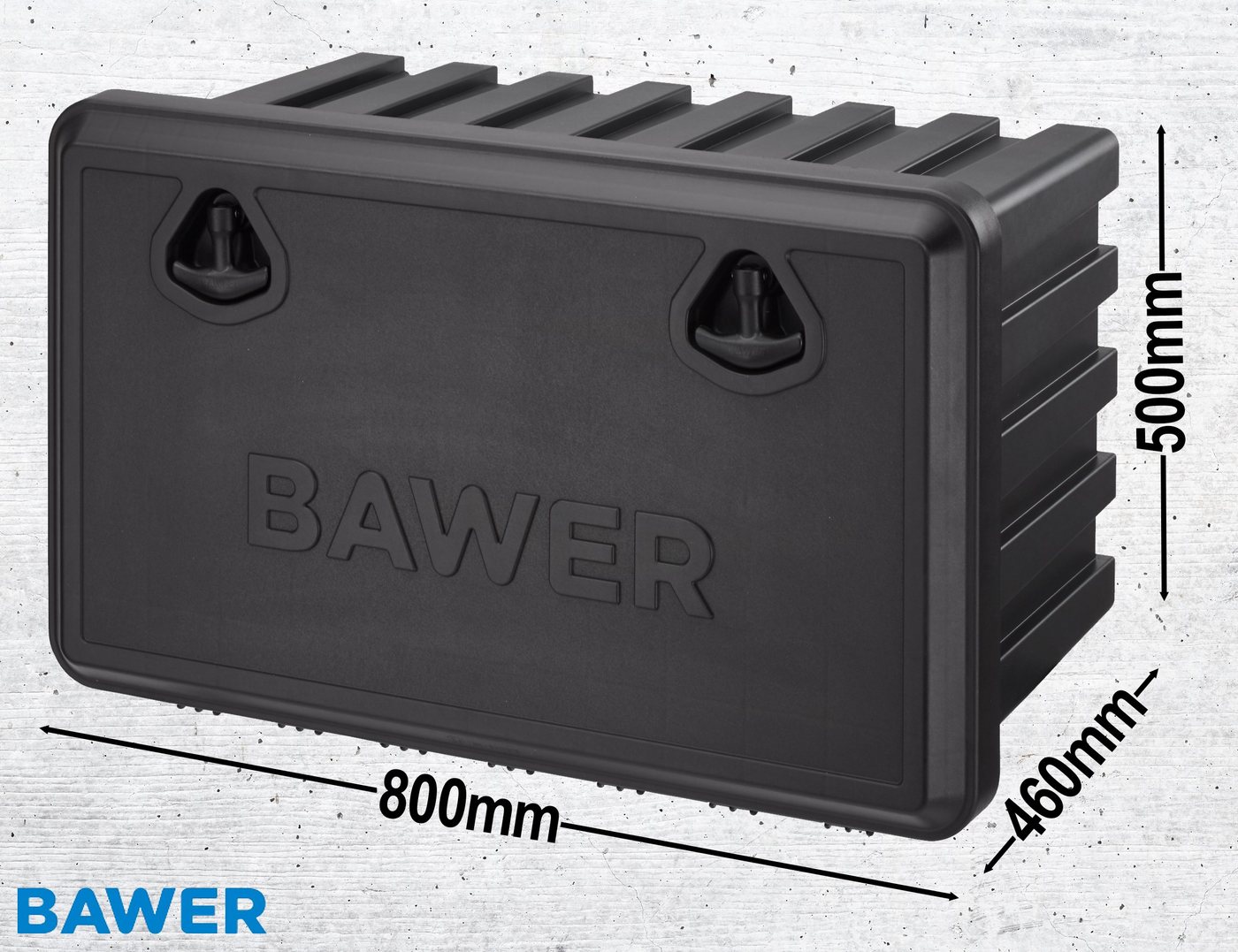 BAWER Aufbewahrungsbox Evolution Line, Unterbaubox Staubox Anhängerkiste Staukasten von BAWER