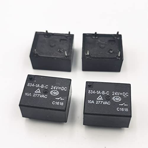 10 Stück Relais 834-1A-BC-12VDC 834-1A-BC-5VDC 834-1A-BC-24VDC 834 1A BC 24V 834-1A-BC 5V 24V 12V 4PINS 10A (Size : 5VDC) von BAWHO