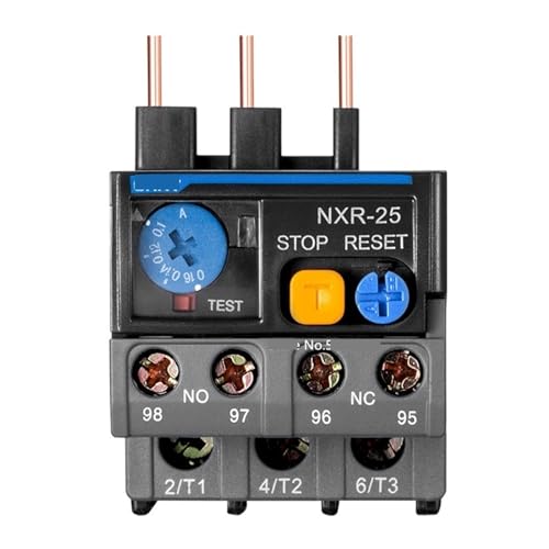 BAWHO Relais NXR-25 0,63~1A-17-25A NXR-38 23A-32A-30A-40A NXR-100 80A-100A thermisches Überlastrelais for NXC-Serie AC-Schütz 1St (Size : NXR-25 4-6A) von BAWHO