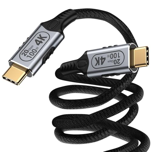 BAWIOFIAU Lang Ladekabel USB C Kabel 5M, USB 3.2 Gen 2X2 Typ C Ladekabel Datenkabel 20 Gbps, 100W Schnellladekabel Braiding Kabel,usb c kabel 4k@60hz von BAWIOFIAU