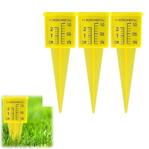 BAWUTZ Tragbarer Regenmesser, 1,5 Zoll Sprinklermesser, wiederverwendbarer Garten-Wassermesser, Wiederverwendbarer Sprinklermesser mit weiter Öffnung, Messwerkzeug für Garten, Rasen, Hinterhof (3PC) von BAWUTZ