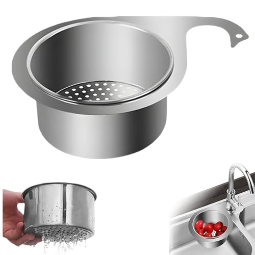 Multi-Functional Drain Basket, Siebkorb aus Edelstahl in Schwanenform,Spülbecken Sieb Multi-Functional Drain Basket Küchenabflusskorb,Zum Filtern Von Küchenabfällen Und Waschen Von Gemüse (1PC) von BAWUTZ