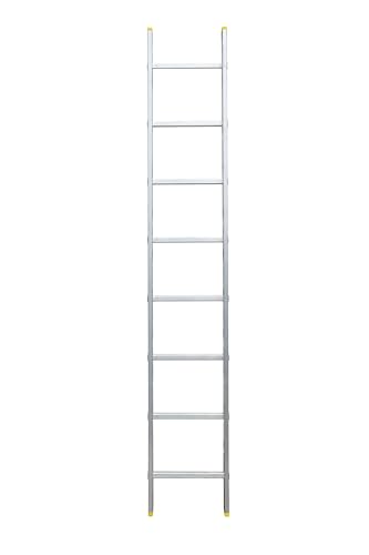 Bayersystem BS-DJ 1x8 Aluminium Anlegeleiter, 8 Sprossen, bis 150 kg belastbar, Leiterhöhe 2,17 m, max. Arbeitshöhe 3,04 m, Profi-Leiter, Stufenanlegeleiter, Silber/Gelb Bayersystem BS-DJ 1x8 Aluminium Anlegeleiter, 8 Sprossen, bis 150 kg belastbar, Leiterhöhe 2,17 m, max. Arbeitshöhe 3,04 m, Profi-Leiter, Stufenanlegeleiter, Silber/Gelb von BAYERSYSTEM LADDER LEITER ÉCHELLE DRABINA