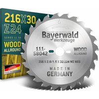 Hm Kreissägeblatt - 216 x 2.6/1.6 x 30 Z24 wz neg. von BAYERWALD WERKZEUGE