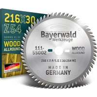 Bayerwald Werkzeuge - hm Kreissägeblatt - 216 x 2.6/1.6 x 30 Z54 wz von BAYERWALD WERKZEUGE