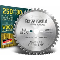 Bayerwald Werkzeuge - hm Kreissägeblatt - 250 x 3/2.0 x 30 Z48 wz neg. von BAYERWALD WERKZEUGE