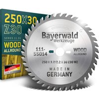 Bayerwald Werkzeuge - hm Kreissägeblatt - 250 x 3.2/2.2 x 30 Z30 wz qw von BAYERWALD WERKZEUGE