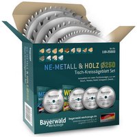 Ne-metall & holz Ø250 Tisch-Kreissägeblatt Set von BAYERWALD WERKZEUGE