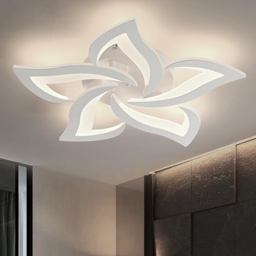 BAYHT Deckenlampe LED Deckenleuchte Dimmbar mit Fernbedienung 45W Wohnzimmerlampe Modern Design Schlafzimmerlampe Küchenlampe für Schlafzimmer Esszimmer Wohnzimmer Arbeitszimmer 63cm von BAYHT