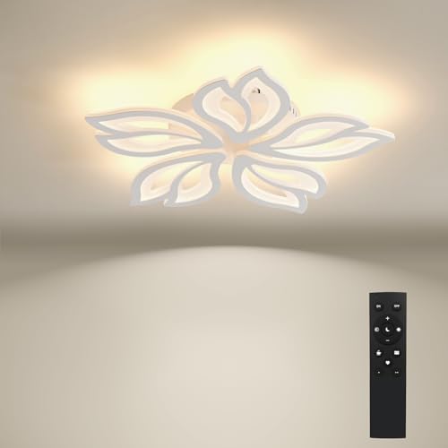 BAYHT Deckenlampe LED Deckenleuchte Dimmbar mit Fernbedienung 62W Wohnzimmerlampe Modern Design Schlafzimmerlampe Küchenlampe für Schlafzimmer Esszimmer Wohnzimmer Arbeitszimmer von BAYHT