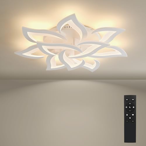 BAYHT Deckenlampe LED Deckenleuchte Dimmbar mit Fernbedienung 90W Wohnzimmerlampe Modern Design Schlafzimmerlampe Küchenlampe für Schlafzimmer Esszimmer Wohnzimmer Arbeitszimmer 81cm BAYHT Deckenlampe LED Deckenleuchte Dimmbar mit Fernbedienung 90W Wohnzimmerlampe Modern Design Schlafzimmerlampe Küchenlampe für Schlafzimmer Esszimmer Wohnzimmer Arbeitszimmer 81cm von BAYHT