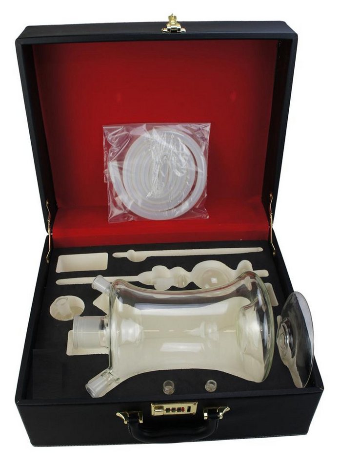 BAYLI Anzündkamin Glas Shisha Set mit Koffer - Hookah - Orientalische Wasserpfeife aus von BAYLI
