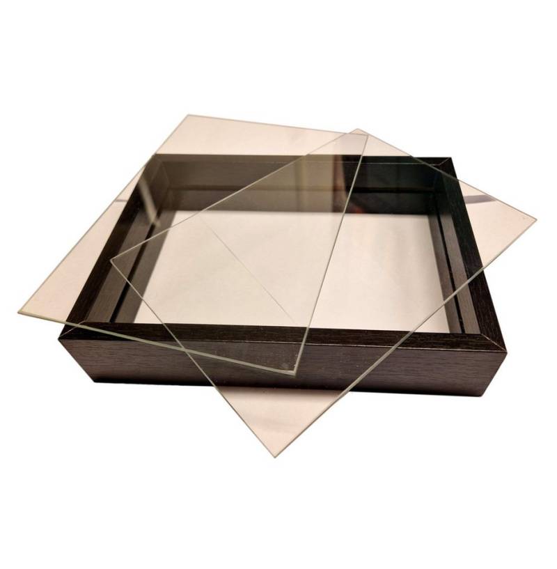 BAYLI Bilderrahmen Fotorahmen 13 x 18 cm schwarz - Bilderrahmen MDF Holz mit zwei herausz von BAYLI