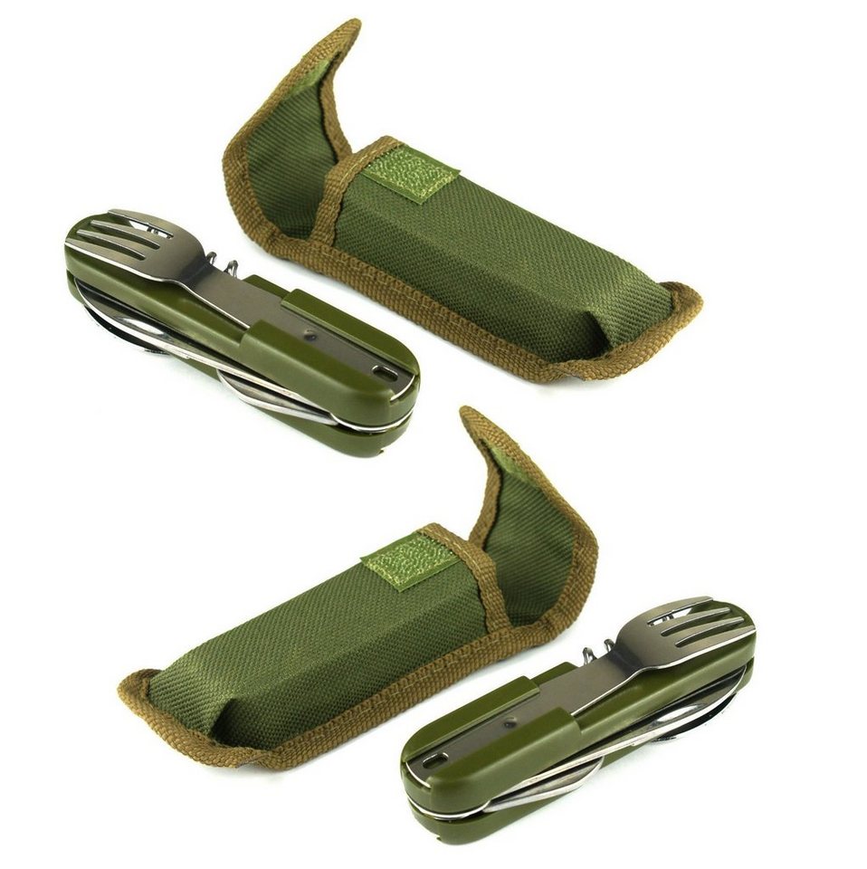 BAYLI Campinglöffel 2er Set Campingbesteck klappbar - 7 in 1 Reise Besteck - Klappbesteck BAYLI Campinglöffel 2er Set Campingbesteck klappbar - 7 in 1 Reise Besteck - Klappbesteck von BAYLI