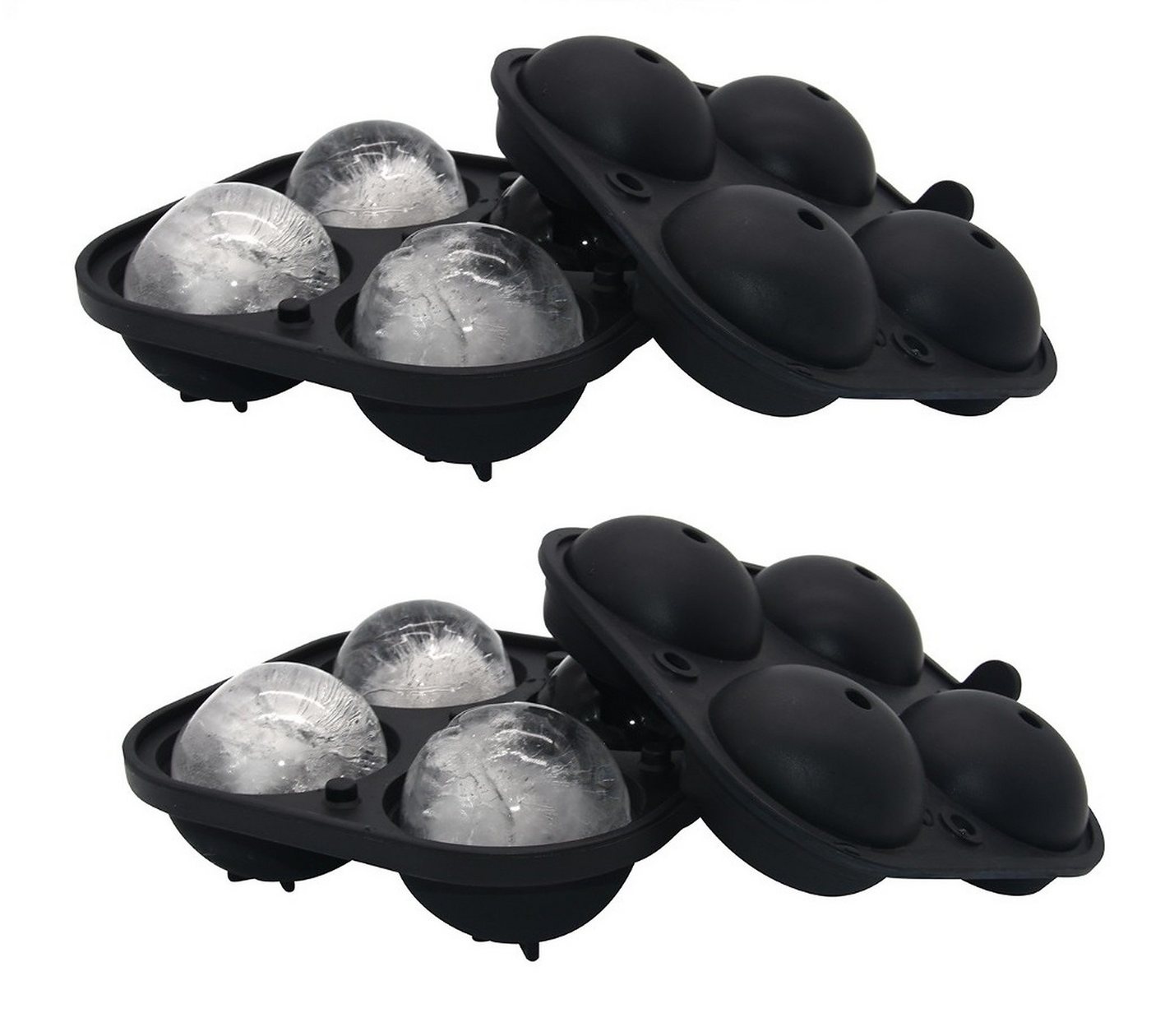 BAYLI Pizzaschneider 2er Set Eiswürfelform mit Deckel aus Silikon, 2 Stück Eiswürfelbehälte BAYLI Pizzaschneider 2er Set Eiswürfelform mit Deckel aus Silikon, 2 Stück Eiswürfelbehälte von Bayli