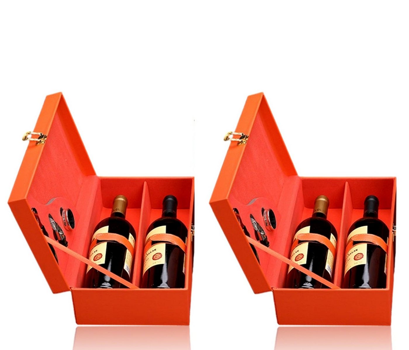 BAYLI Geschenkbox 2 x Sommelier-Set in edler Geschenkbox für 2 Weinflaschen, Weinbox von BAYLI