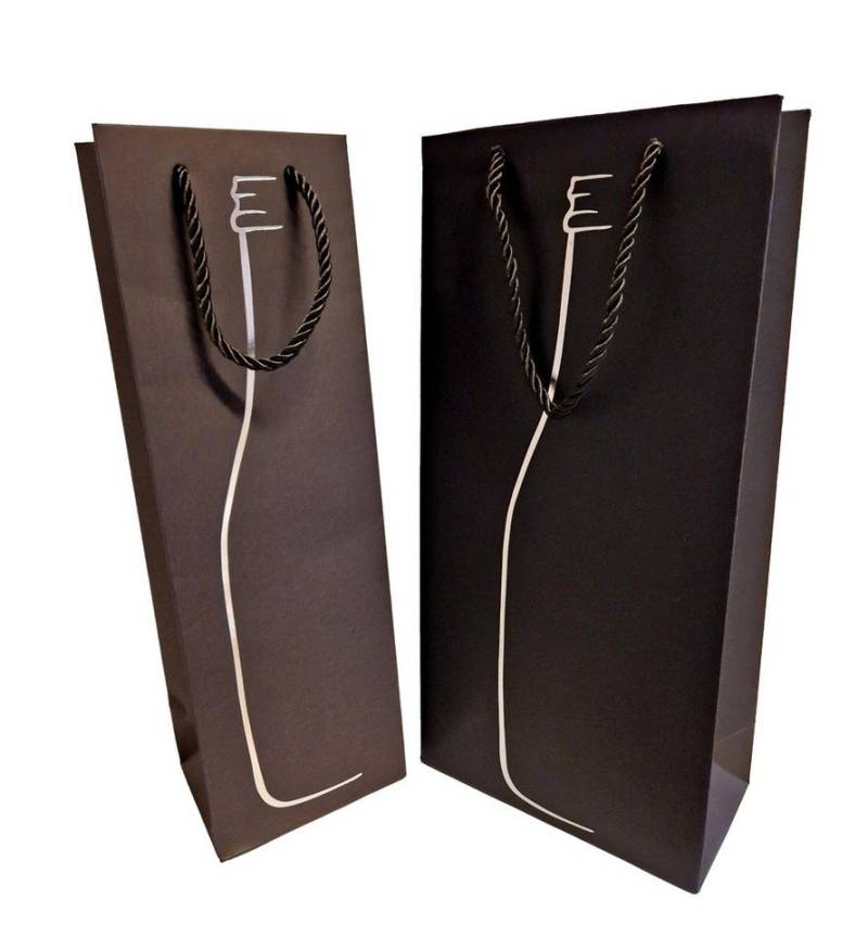 BAYLI Geschenkbox 2er Set Geschenktasche aus Papier, 1 x Weintasche für Einzelflasche von BAYLI