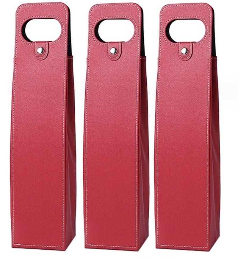 BAYLI Geschenkbox 3 Stück Geschenktasche aus Kunstleder mit Tragegriff, Weintasche mit BAYLI Geschenkbox 3 Stück Geschenktasche aus Kunstleder mit Tragegriff, Weintasche mit von BAYLI