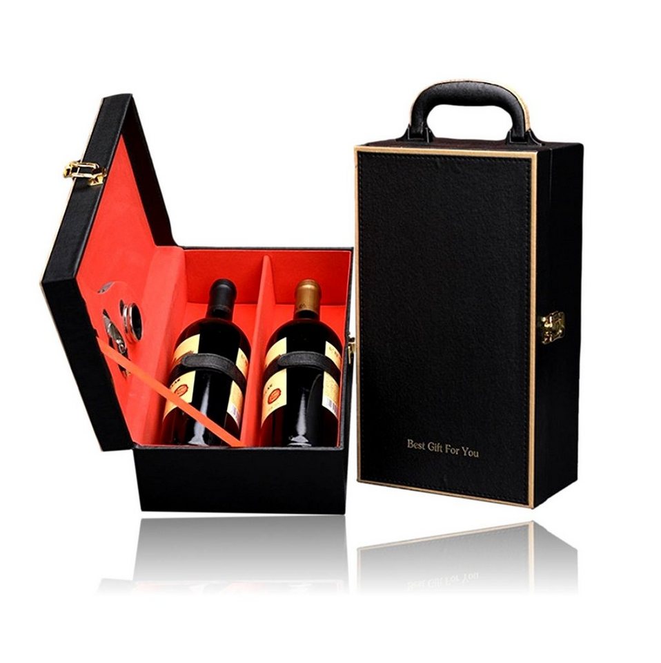BAYLI Geschenkbox 3-teiliges Sommelier-Set in edler Geschenkbox für 2 Weinflaschen von BAYLI