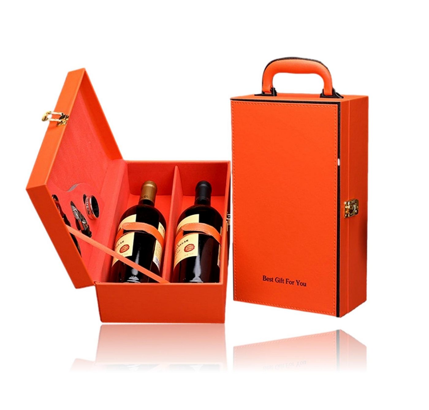 BAYLI Geschenkbox 3-teiliges Sommelier-Set in edler Geschenkbox für 2 Weinflaschen von BAYLI