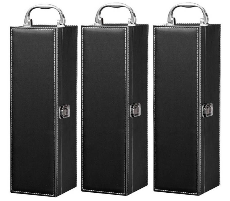 BAYLI Geschenkbox 3 x Geschenkbox für 1 Weinflasche, Weinverpackung mit Verschluss von Bayli