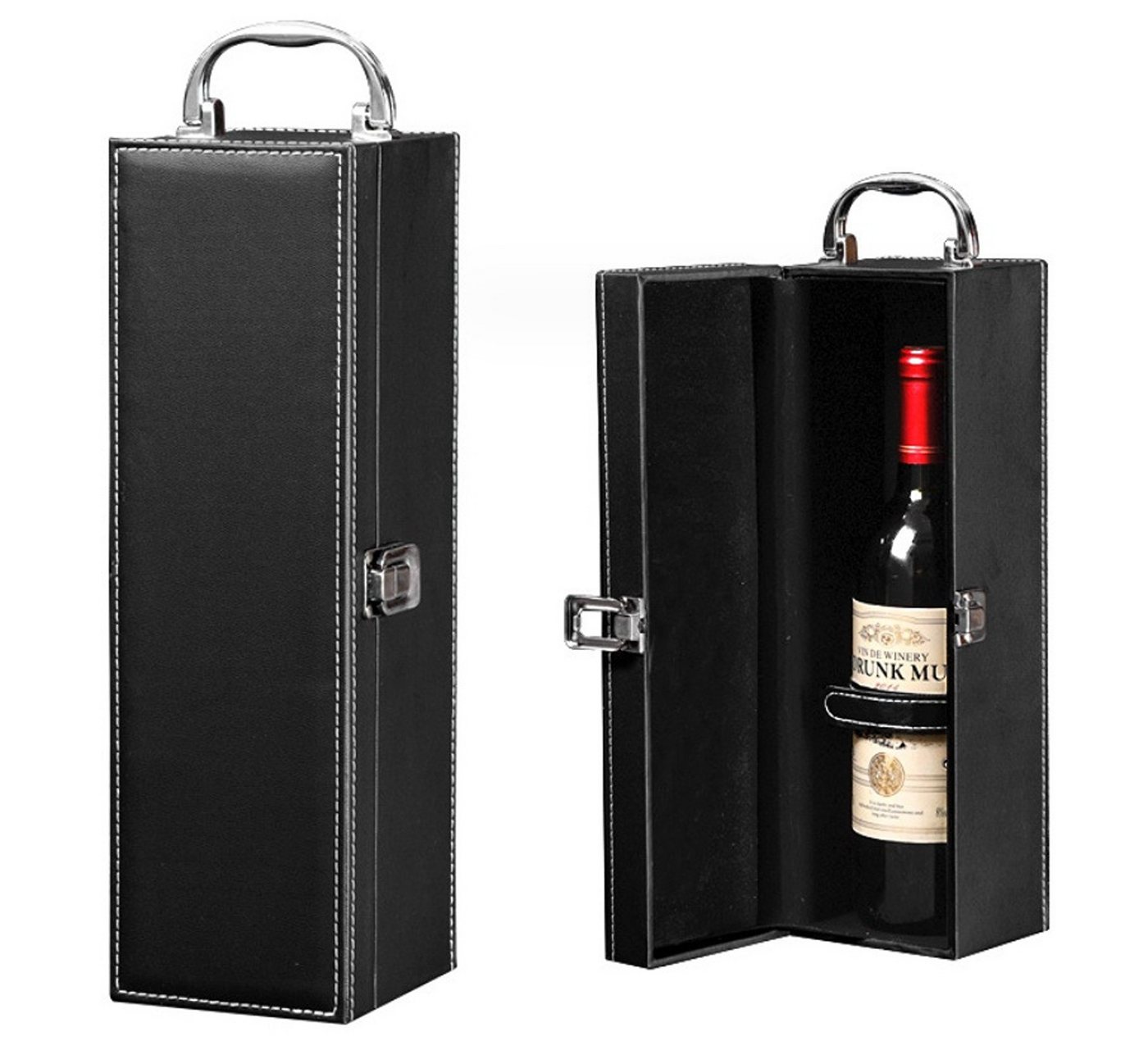 BAYLI Geschenkbox Geschenkbox für 1 Weinflasche, Weinverpackung mit Verschluss, Weinbo von BAYLI