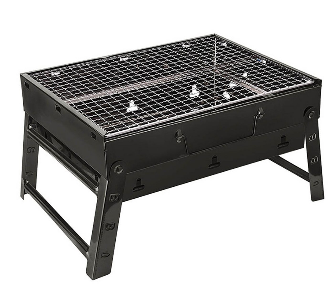 BAYLI Holzkohlegrill 35x27x20 cm Holzkohlegrill Tragbar, Klappgrill, tragbarer Koffergrill von BAYLI