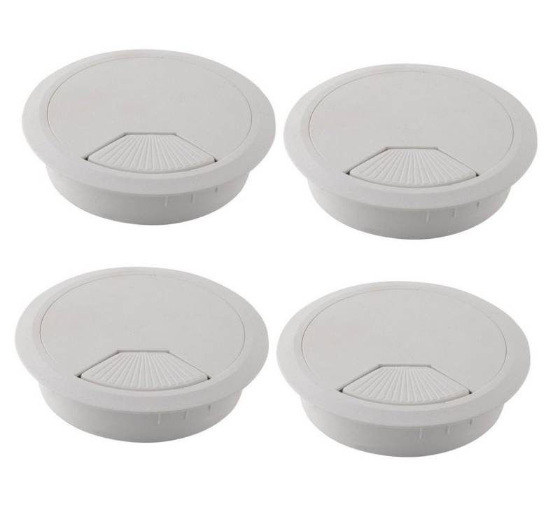 BAYLI Isolierband 4er Pack Kabeldurchführung Schreibtisch 60mm - Farbe [weiß] - Kabeldur von BAYLI